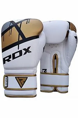 Rdx Sports Maya Hide Leather Gloves &Ndash; Gold/White