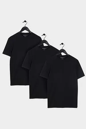 River Island 3 Pack Muscle Fit T-Shirt
