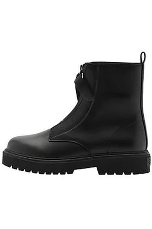 MANGO Girls Zip Leather Boots