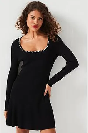 Very Party: Square Neck Embellished Dress
