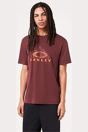 Oakley Mens Lined Mountain Bark Tee - Burgundy