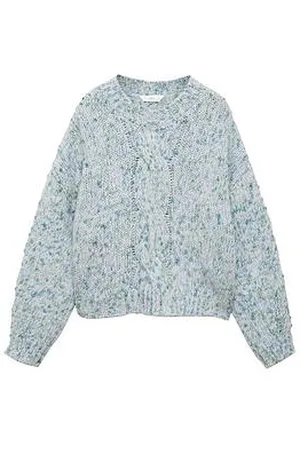 MANGO Girls Cable Front Knitted Jumper