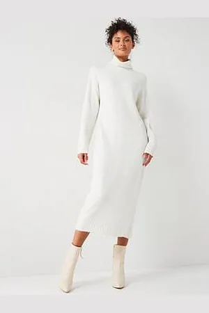 Very Roll Neck Long Sleeve Knitted Midaxi Dress