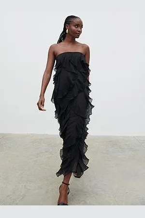 Pretty Lavish Perla Bandeau Ruffle Midaxi Dress