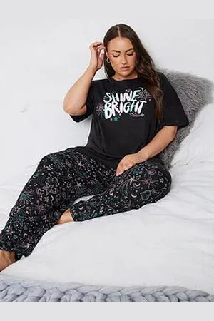 Yours Curve Shine Bright Wide Leg Pj Set