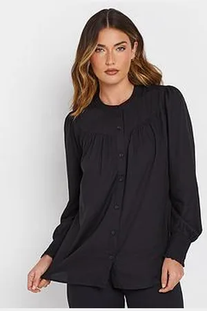 Long Tall Sally Tall Long Sleeve Yoke Shirred Cuff Top