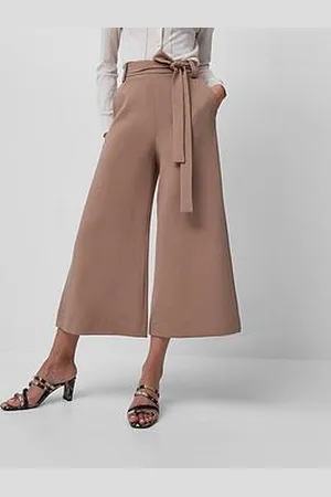 French Connection Wide Leg Culottes With Self Tie Belt