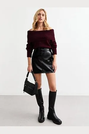 New Look Patent Faux Leather Mini Skirt