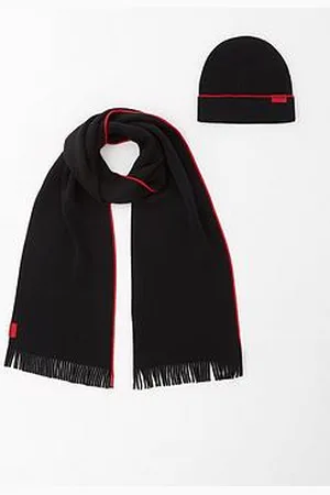 HUGO BOSS Zaschel Beanie Hat & Scarf Gift Set
