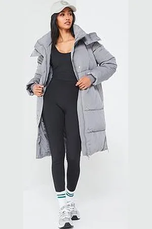 Very Longline Padded Coat With Hood