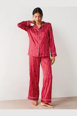 Very Candy Cane Printed Revere Pj Set