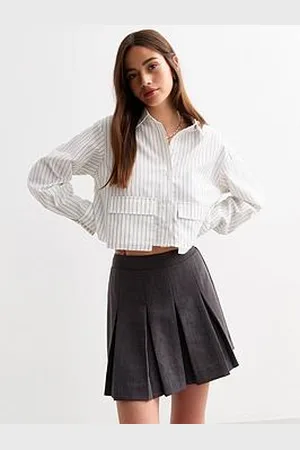 New Look Box Pleat Mini Skirt