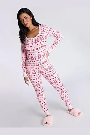 Boux Avenue Rib Bear Fairisle Long Sleeve All-In-One - Mix