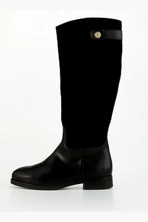 Tommy Hilfiger Leather Knee High Riding Boots
