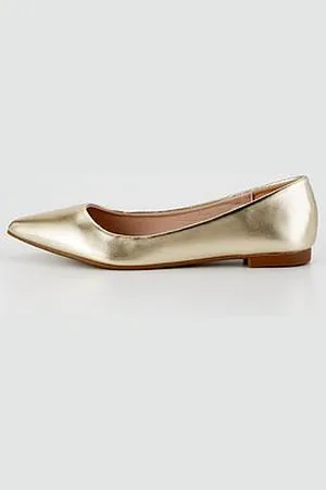 Very Metallic Pointed Ballet Pump
