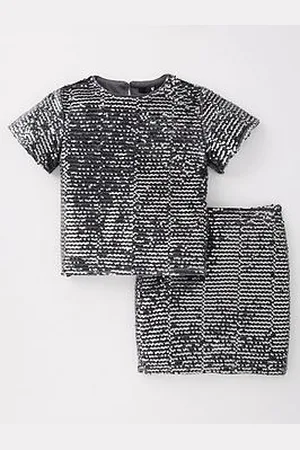 Very Girls Velvet Sequin Skort Co-Ord Set