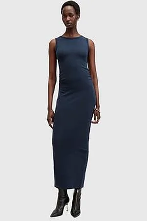 AllSaints Katarina Boat Neck Slim Fit Maxi Dress