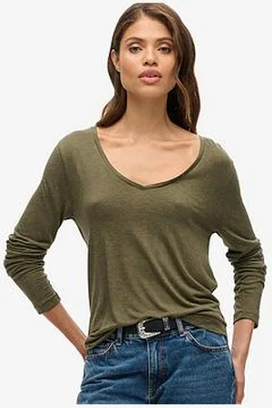 Superdry Long Sleeve V Neck Jersey Top