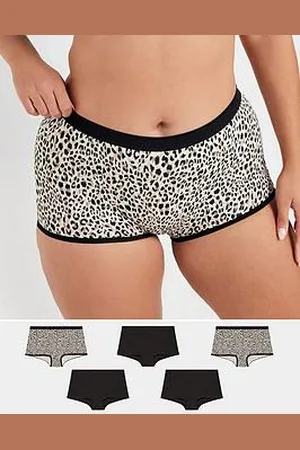Yours Curve 5 Pack Stretch Short - Multi