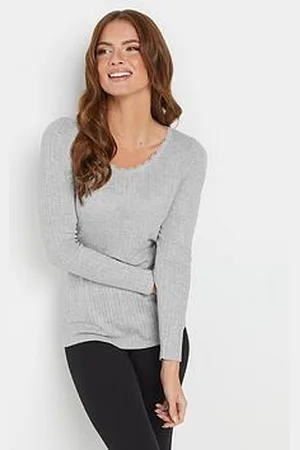 M&Co Pointelle Thermal Long Sleeve Top
