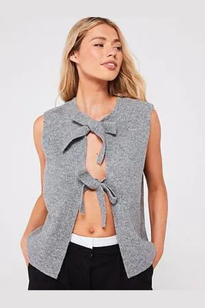 Pieces® Sleeveless Tie Vest