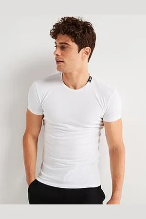 Emporio Armani Neck Tab Log Stretch Piquet T-Shirt