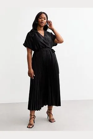 New Look Curve Crossover Satin Midi Dress