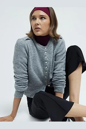 River Island Neat Button Cardigan - Marl