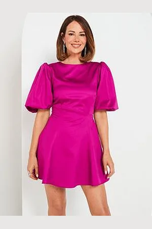 Very X Carol Byrne Puff Sleeve Skater Mini Dress