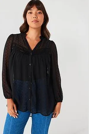 Very Lace Insert Dobby Blouse