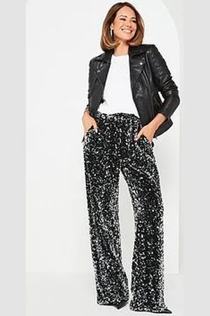 Very X Carol Byrne Wide Leg Sequin Jogger