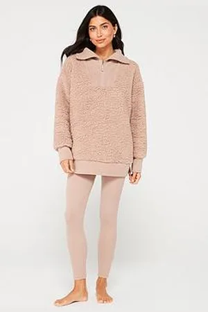 Very Half Zip Borg And Legging Lounge Set