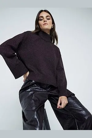 River Island High Neck Lurex Jumper