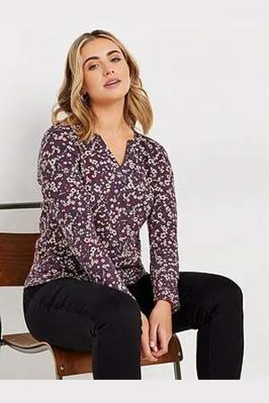 M&Co Notch Neckline, Floral Print, Long Sleeves, Made From A Soft Cotton Fabric, 100 Cotton, Length From Approx: 63Cm/248, Machine Washable