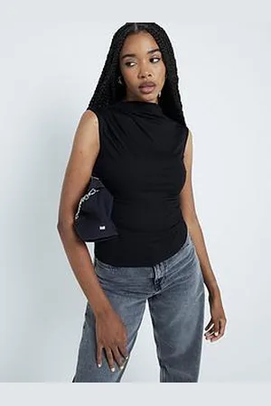 River Island Drape Ruched Tank Top