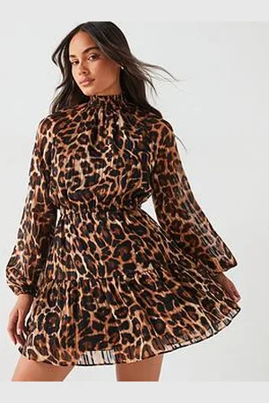 Very Mini Skater Dress - Brown