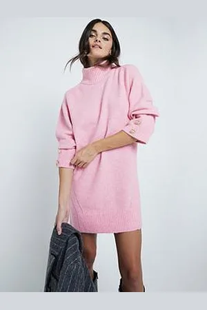 River Island High Neck Jumper Dress - Medium