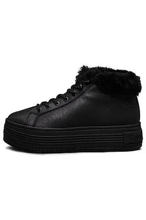 Calvin Klein Fleece Lined Flatform Hi-Top Trainers
