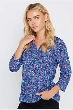 M&Co Petite 3/4 Sleeve Top