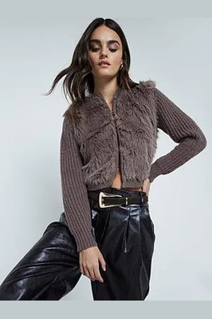 River Island Fur Front Cardigan