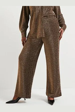 Very Lurex Stretch Wide Leg Trouser