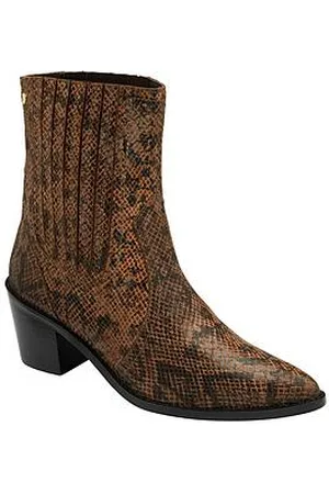 Ravel Langton Snake Ankle Boot - Tan