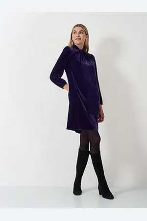 J.Crew Georgia Twist Front Velvet Shift Dress