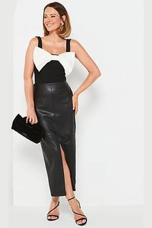 Very X Carol Byrne Pu Midaxi Pencil Skirt