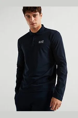 EA7 Core Id Chest Logo Long Sleeve Polo Shirt