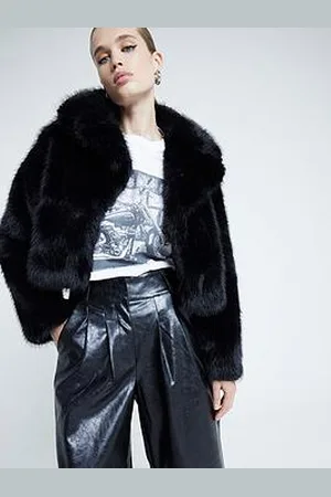 River Island Wide Leg Faux Leather Trousers