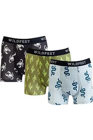 Wild Feet 3 Pack Printed Trunks