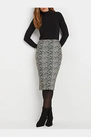 Long Tall Sally Tall Printed Midi Skirt