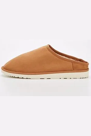 JACK & JONES Faux Fur Lined Mule Slippers