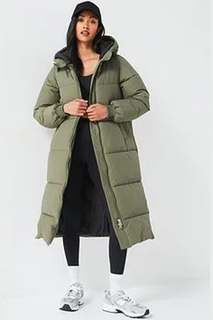 Very Water Resistant Padded Longline Hooded Coat